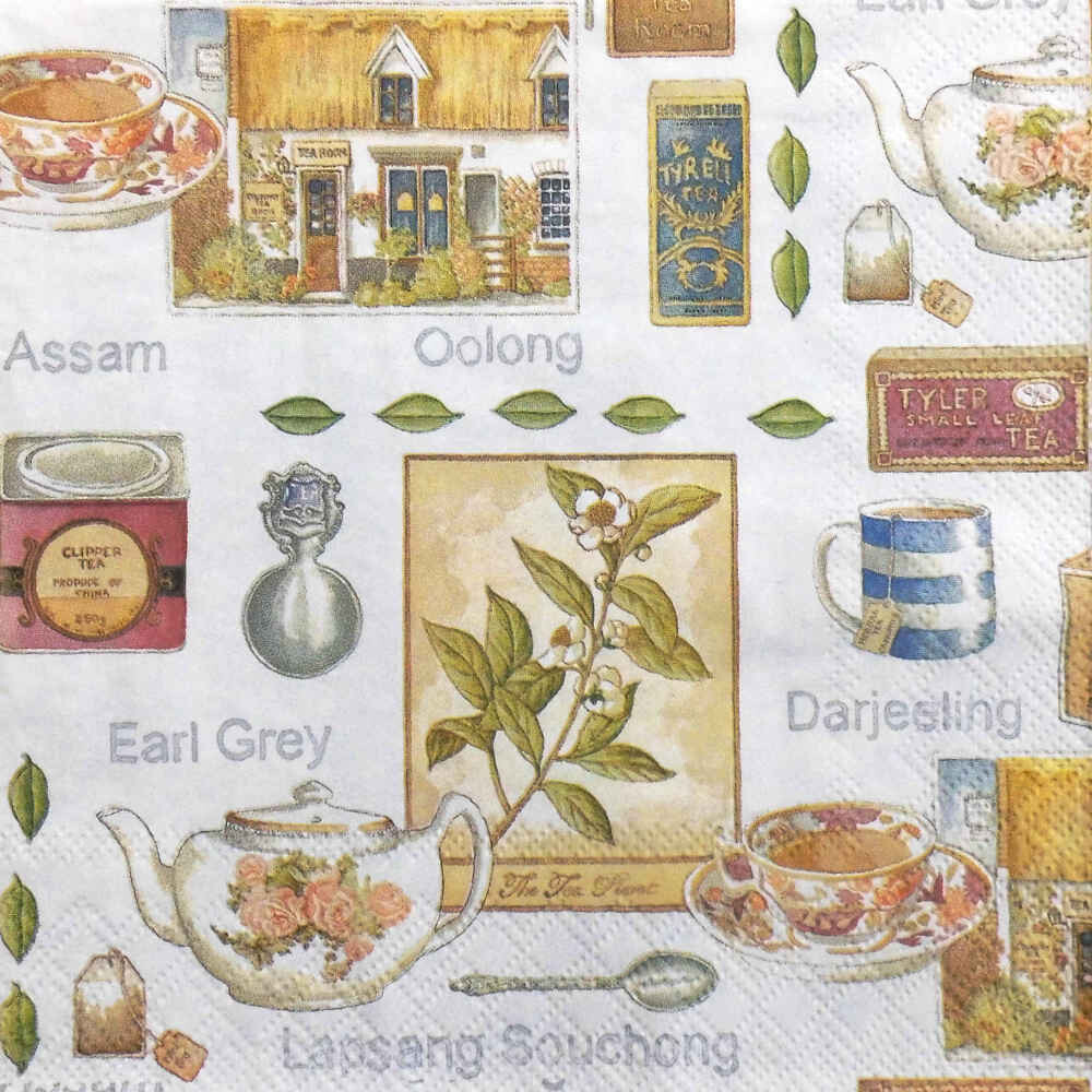 Servietten Teestube,  33x33 cm, 20 Stück