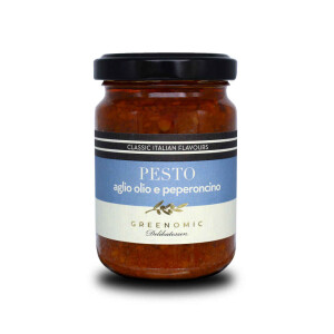 Pesto Aglio Olio e Peperoncino im Schraubglas
