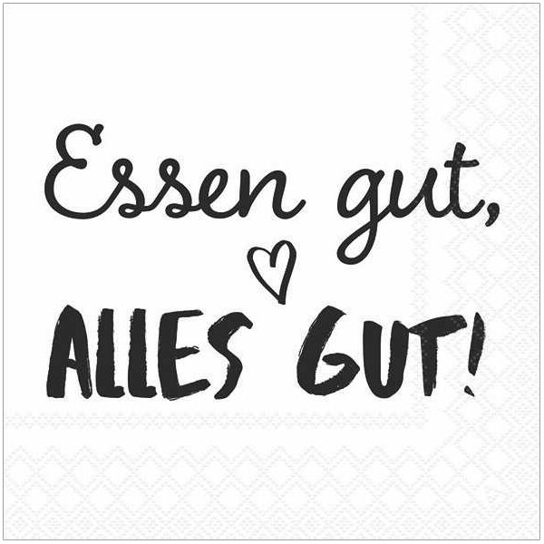 Servietten Essen gut, Alles gut, 33x33 cm, 20 Stück