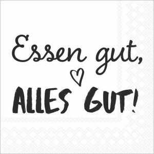 Servietten Essen gut, Alles gut, 33x33 cm, 20 Stück