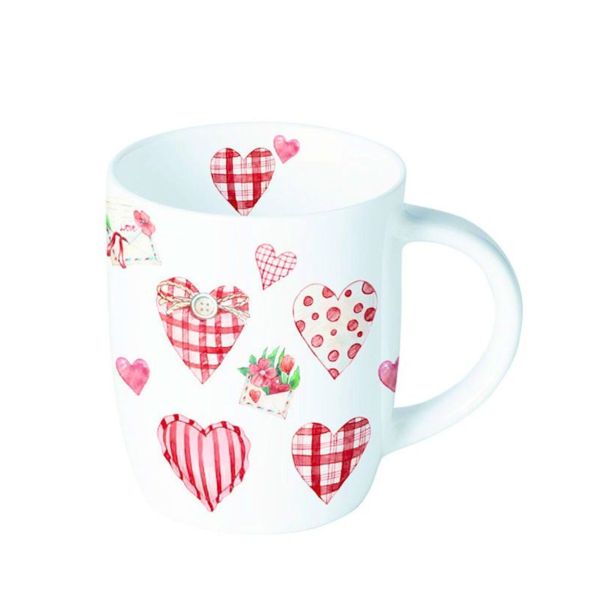 Tasse mit Henkel 0,2 L Design: Lovely Hearts