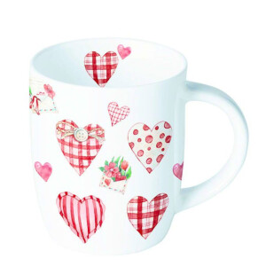 Tasse mit Henkel 0,2 L Design: Lovely Hearts