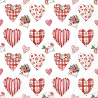 Servietten 33x33 cm Design: Lovely Hearts