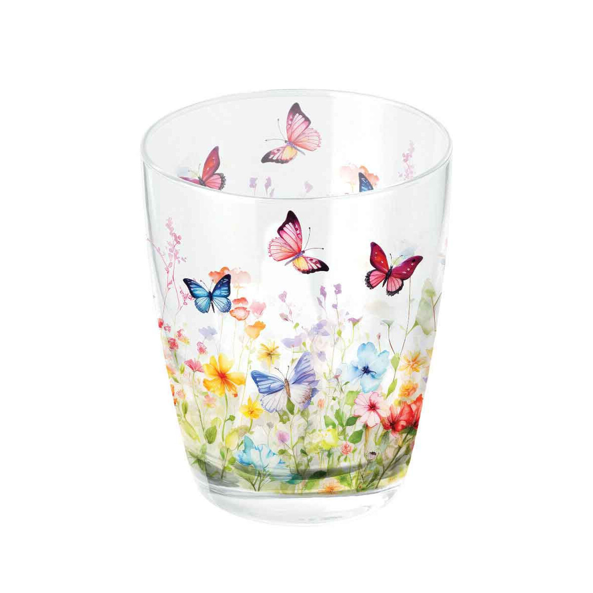 Glas 0,25 L Kollektion und Motiv Butterflies in field white