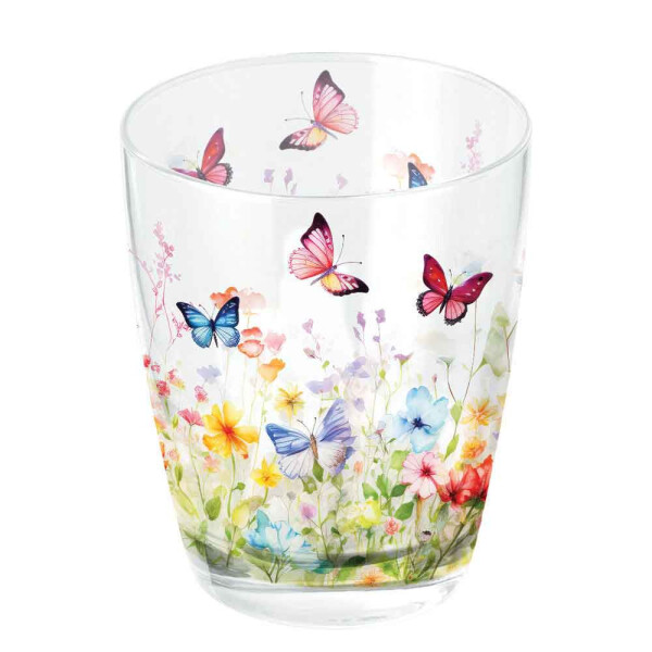 Glas 0,25 L Kollektion und Motiv Butterflies in field white
