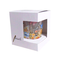 Glas 0,25 L Butterflies in fieldt white im Geschenkkarton