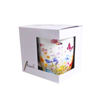 Tasse 0,2 L Butterflies in fieldt white im Geschenkkarton