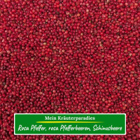 Rosa Pfeffer auch rosa Pfefferbeeren oder Schinusbeere in der Flächenansicht